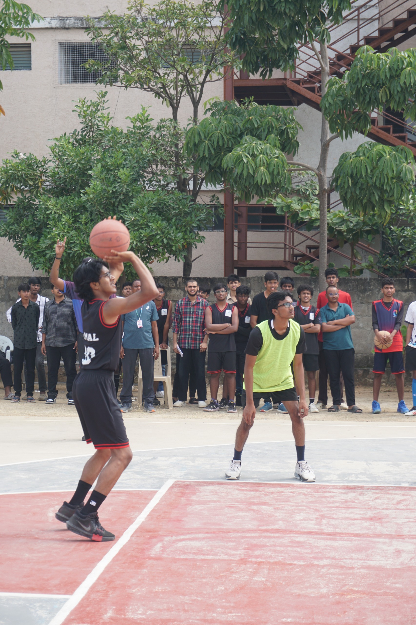 Students playing sports